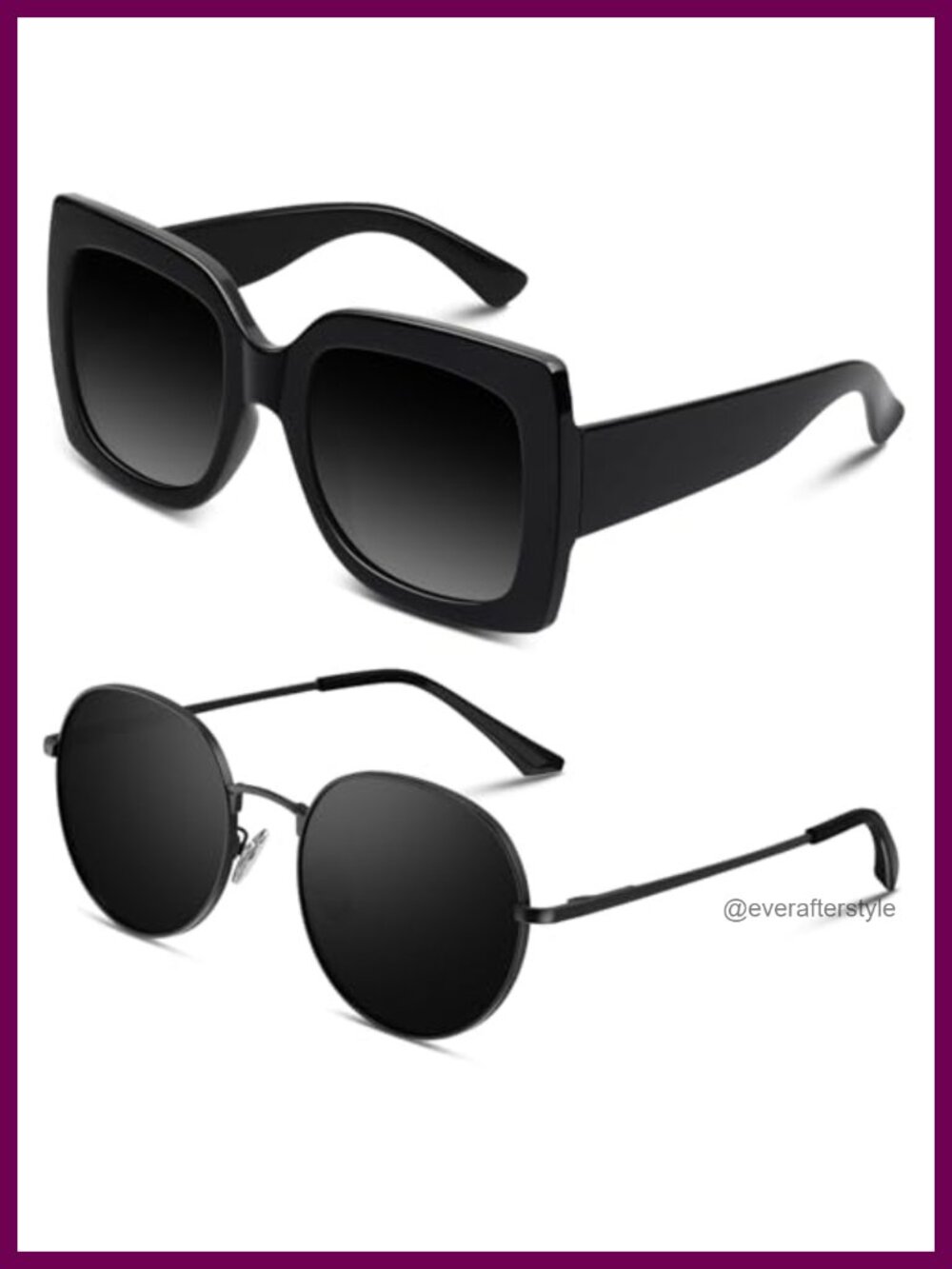 Oversized Square Frame Retro Round Polarized Sunglasses UV400